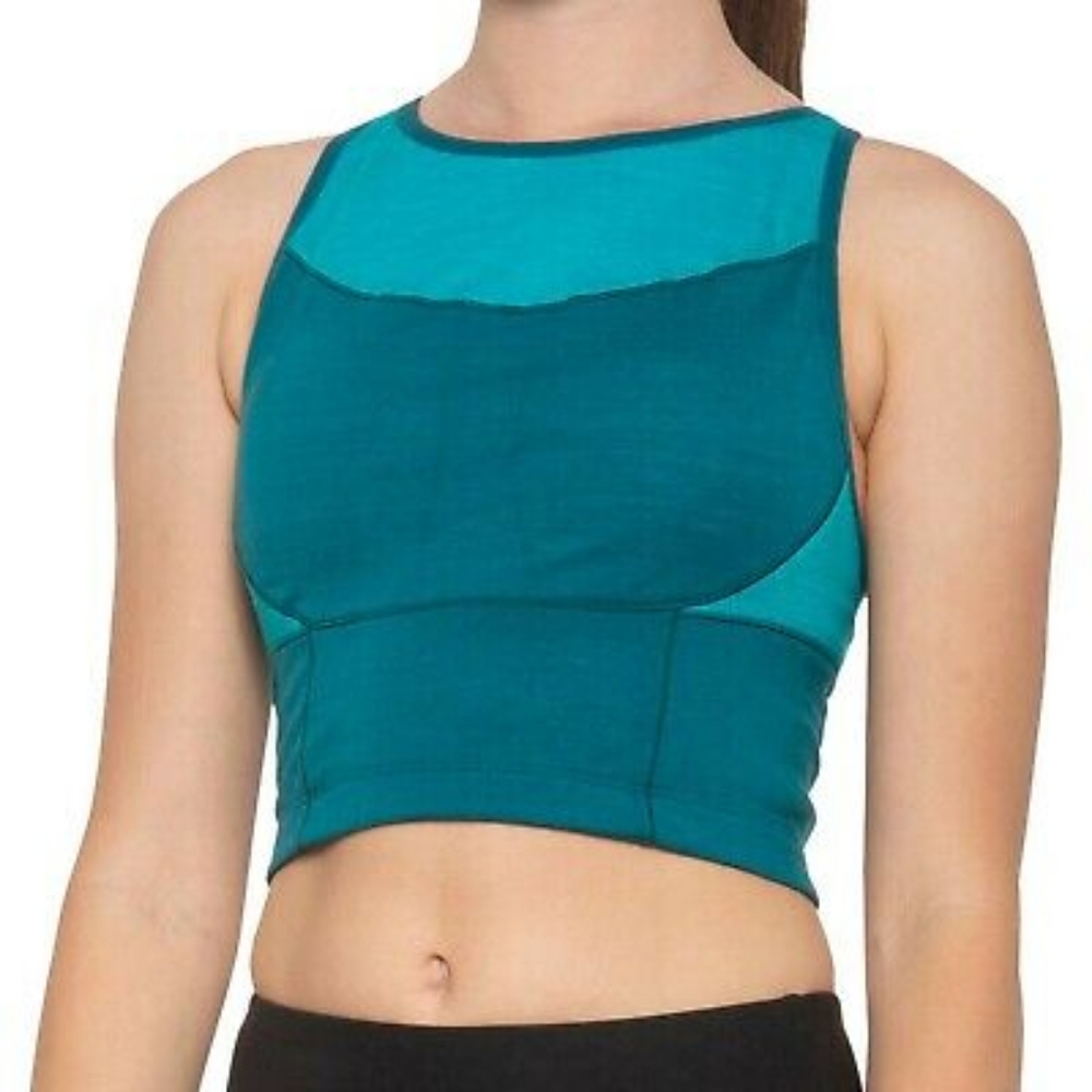 Icebreaker Women's Meld Long Sports Bra - Teal S